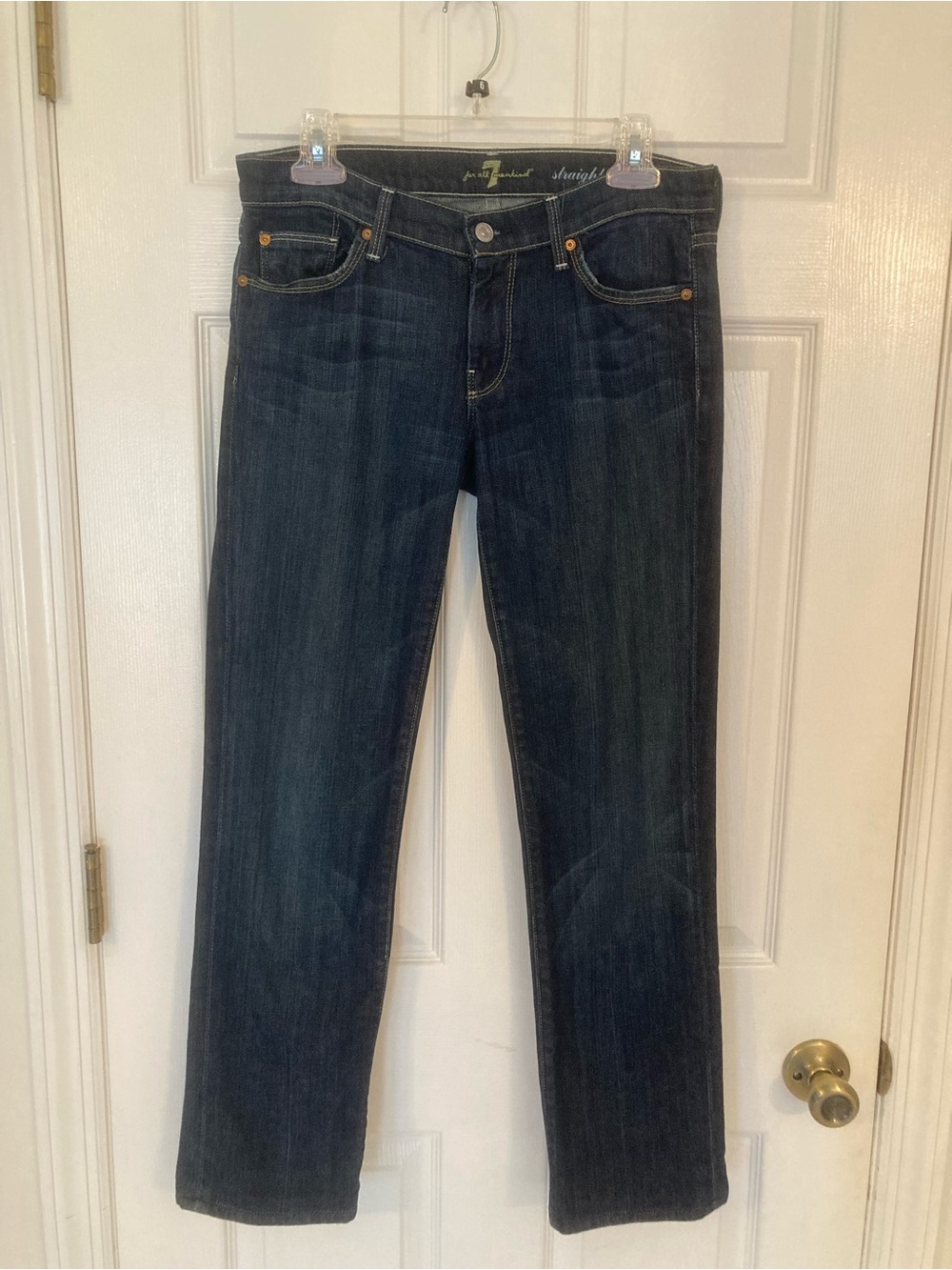 7 For All Mankind Straight Leg Jeans – Size 28 – Dark Wash